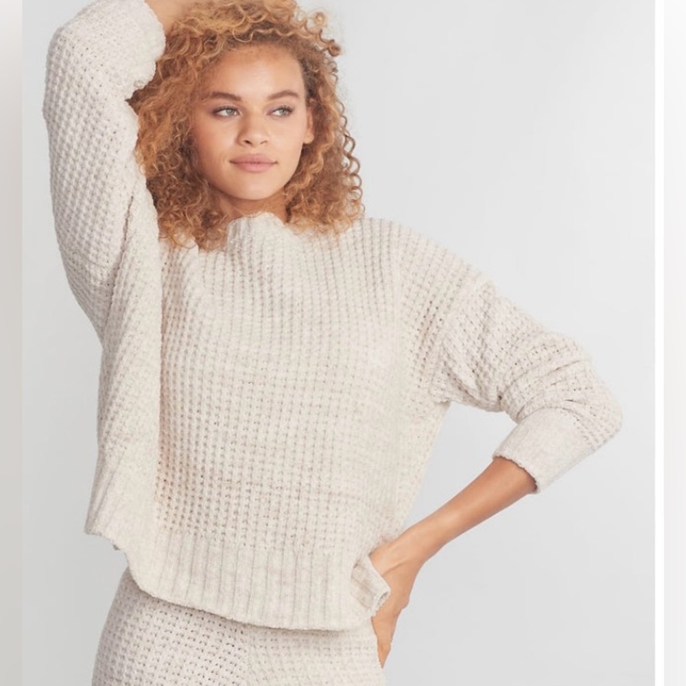 Beach Riot Callie Oversized Crewneck Sweater White Cloud, Size: S-M 🎉HP🎉